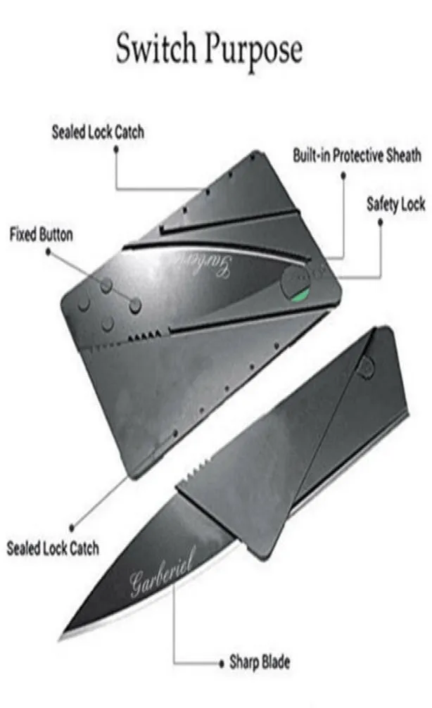 Lot Carte de crédit portable couteaux pliage portefeuille mince poche survie micro couteau5758370