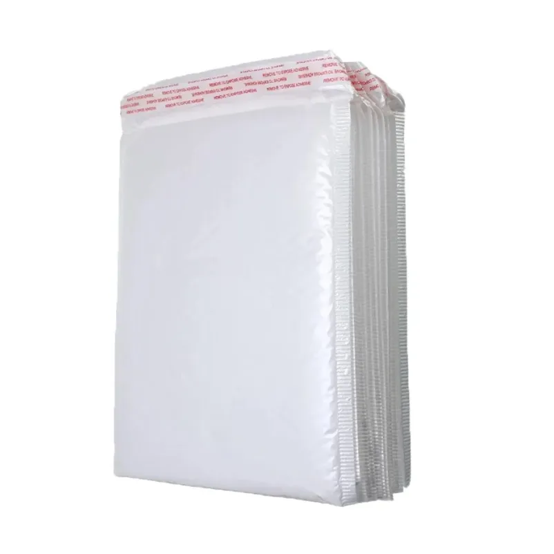 Bubble Mailers White Poly Bubble Mailer auto-phoque sac-cadeau rembourré sac enveloppe Sacs de livre Bagure d'expédition Sac