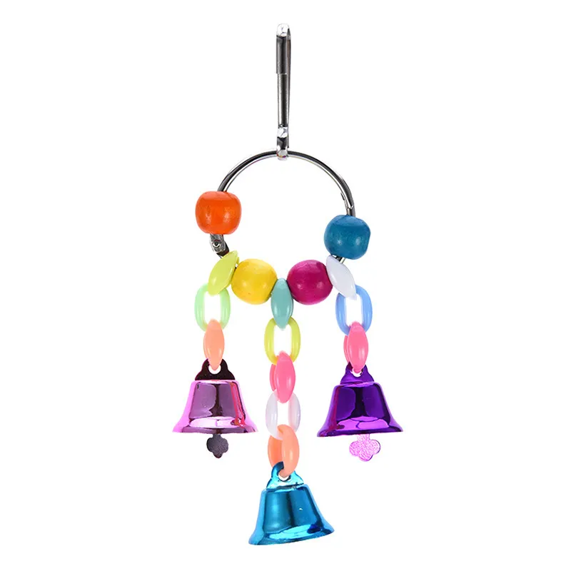 1pc Parrot Bell Chain Toy Birds Pet Supplies Bird Toy Couleur Couleur aléatoire Créative Fabrication à la main