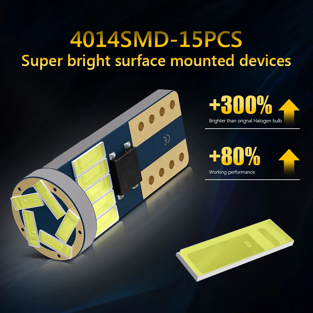 2x T10 W5W 4014 15SMD LED Canbus Car Clearance Wedge Side Light ...