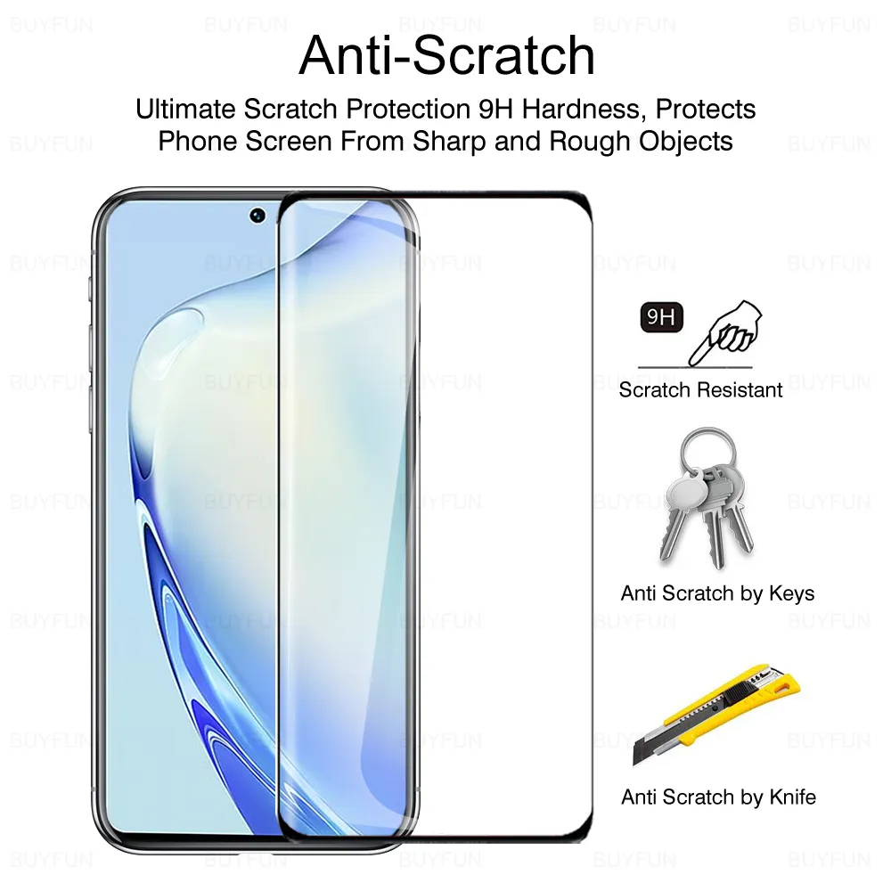 Curved Screen Protector for Vivo V27 Pro 5G: 6IN1 Tempered Glass