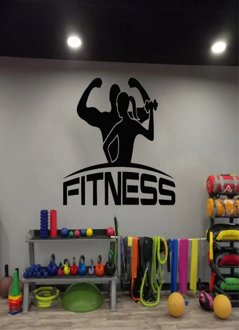 Fitness Centre mural autocollant à la maison décor de fitness Nom de la bodybuilding Higlonnel Gym en vinyle Sports Sports Art Wall Stickers5778667