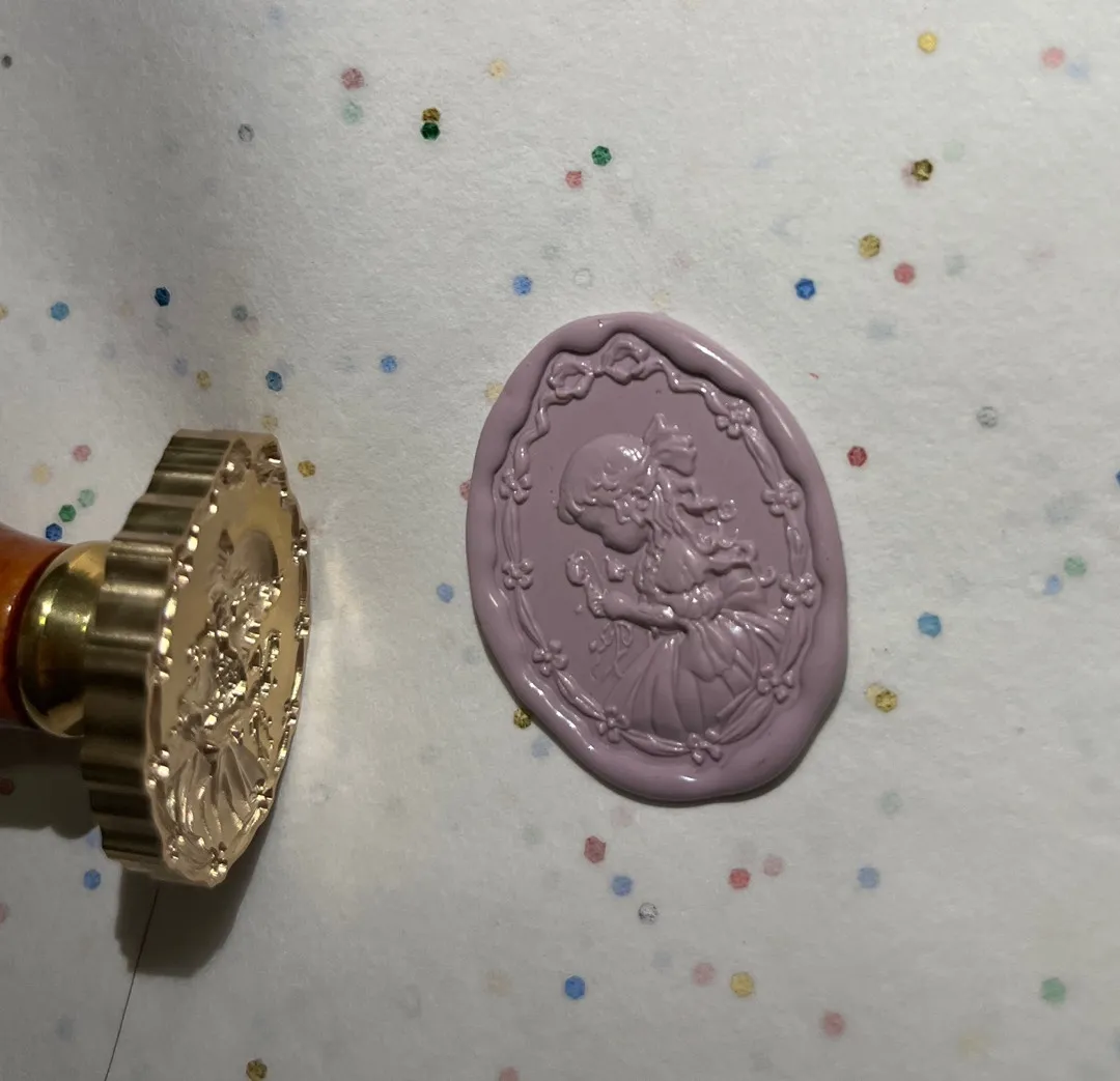 Retro Wax Paint SEAL -stempel, Fairy Girl Copper Head Enveloppen, bruiloftsuitnodigingen, scrapbooking cadeau, 3D