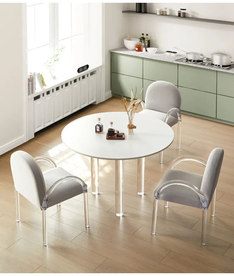 Modern Minimalist Acrylic Round Dining Table Small Space Big Style Perfect For Apartments Kitchens From Homepro7 341.1 DHgate.Com