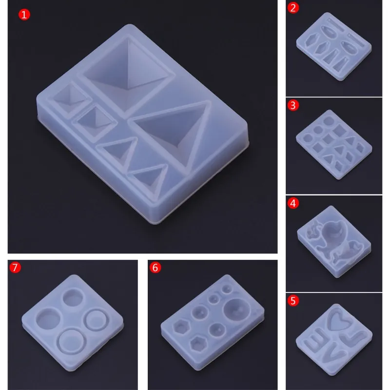 Geometric Figure Earrings Pendant Resin Mold Eardrops Silicone Moulds DIY Silicone Resin Ornament Beginner Tools