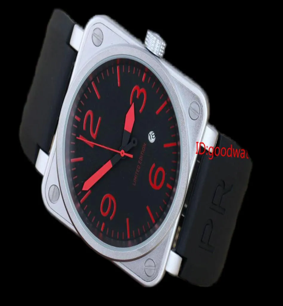 2017 новый стиль MEN039S Автоматический механический ограниченный выпуск Watch Bell Aviation Men Sport Dive Watches Black Case BR0192 Black7678427