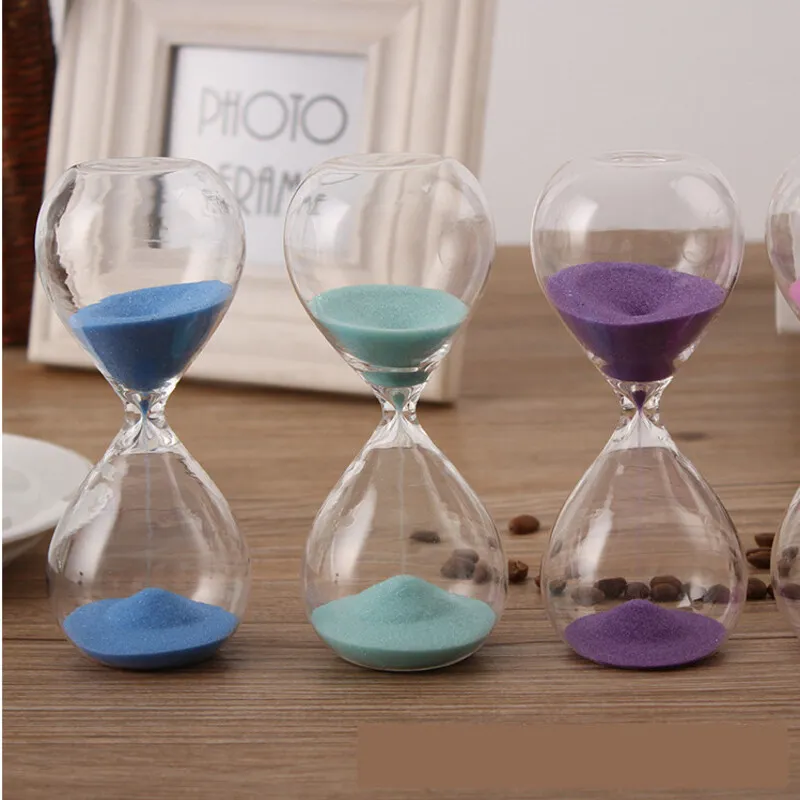 5 minutes Horloge de sable Timer Home Decor Glass Sherglass Desk Ornement Wares Wares Souglass Enfants Couleurs assorties Couleurs disponibles disponibles