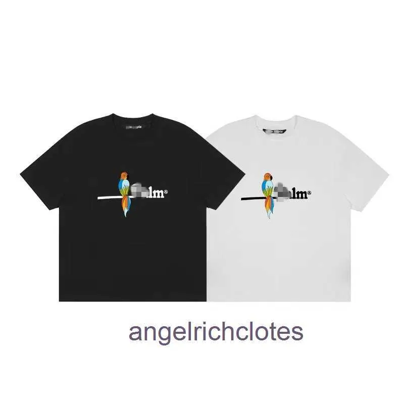 Vêtements de créateurs haut de gamme pour la marque PA Angels Parrot Letter Imprimé à manches courtes Tshirt pour hommes et femmes High Street Loose Half Sleeve With Trademark Tag Original 1: 1