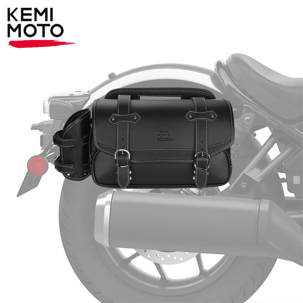 Kemimoto Motorcycle Sacos laterais 9L Motocicleta Bolsa de armazenamento de bicicleta para Honda Rebel 250 500 1100 para Kawasaki W400 W650 W800