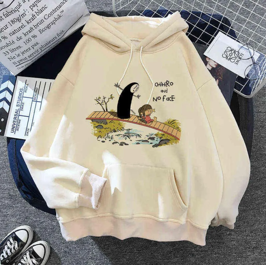 Kawaii Anime Funny Cartoon Studio Ghibli Totoro Hoodies Sweatshirt Männer Frauen Harajuku Top Pullover Sportswear lässig warm warm warmer Hoody Y14329163
