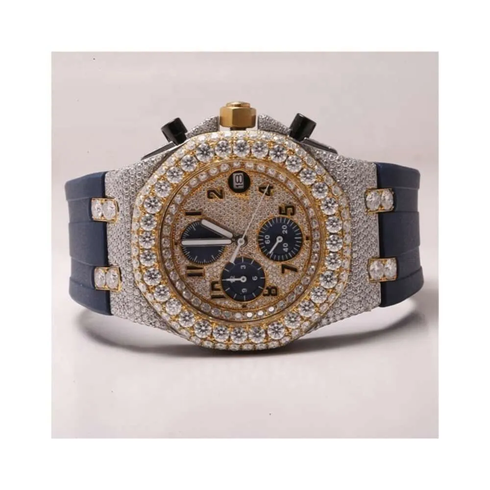 Luxury à la recherche de luxe Regardez Iced Out for Men Woman Top Craftsmail Unique et coûteux Mosang Diamond Montres pour Hip Hop Industrial Luxurious 89017