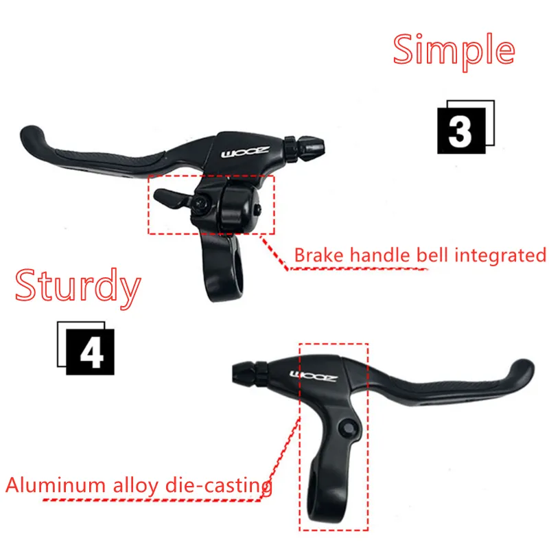 Zoom Bicycle Brake Brake Prake رافعة مع بيلز ماونتن جبل قابلة للطي دراجة مقود أذرع ركوب الدراجات ملحقات الدراجات