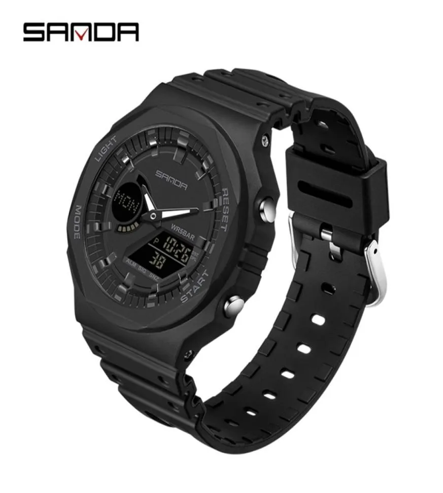 Sanda Casual Mens Watches 50m Waterproof Sport Quartz Watch For Male Wristwatch Digital G Style Shock Relogio Masculino 2205216960085