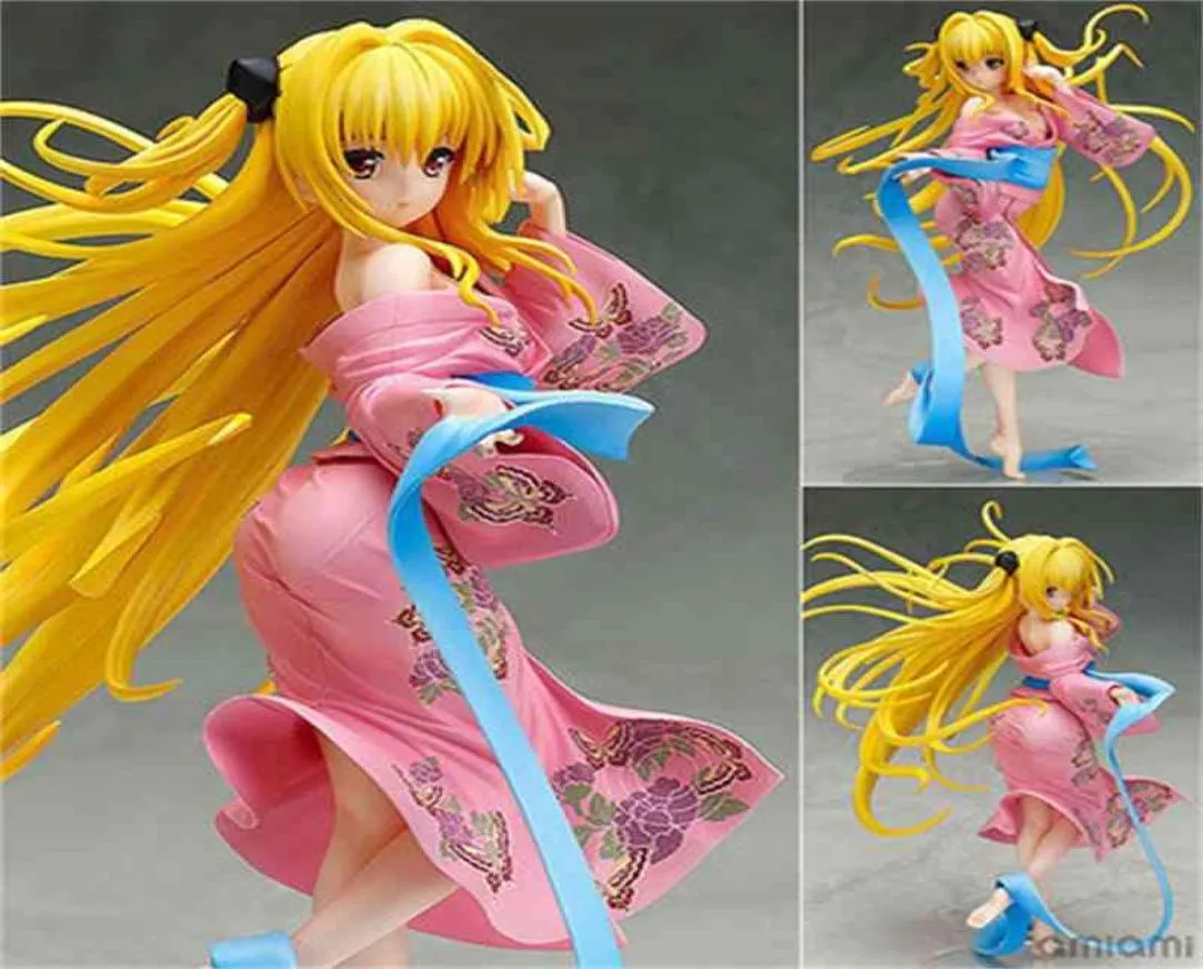 Ystyle to Loveru escuridão anime sexy figura escuridão dourada yukata ver PVC Ação Figura Modelo Colecionável Toys 22cm A05081441082