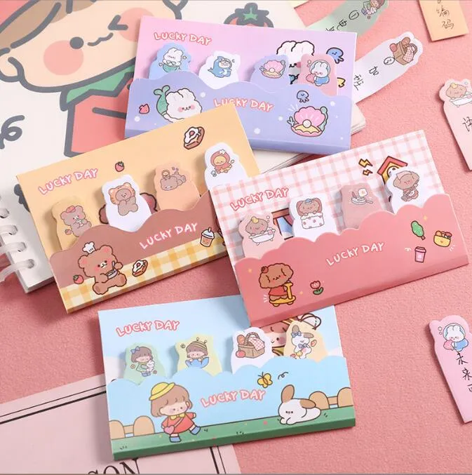 Kawaii Animal Girl Cute N Times Sticky Notes Stationery Naklejka Notebook School Supplies Bormmark Etykieta