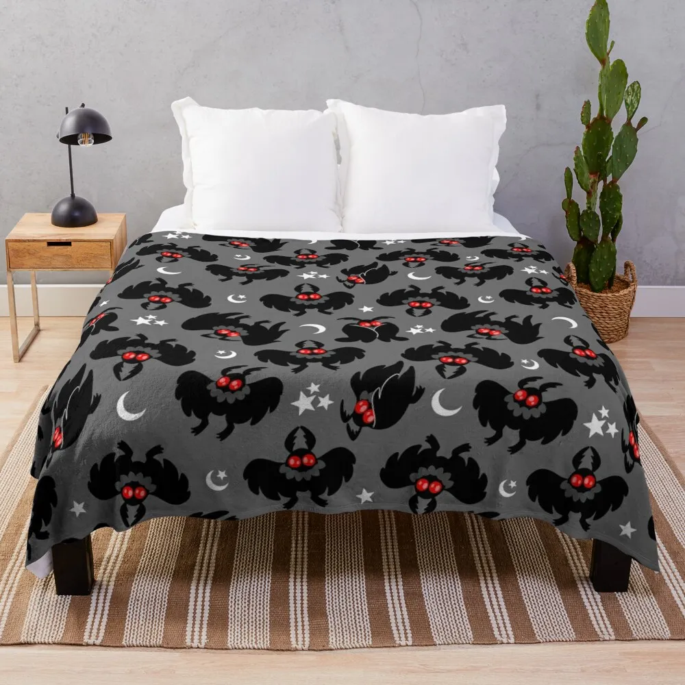 Cute Cryptids - Mothman Pattern Throw Blanket