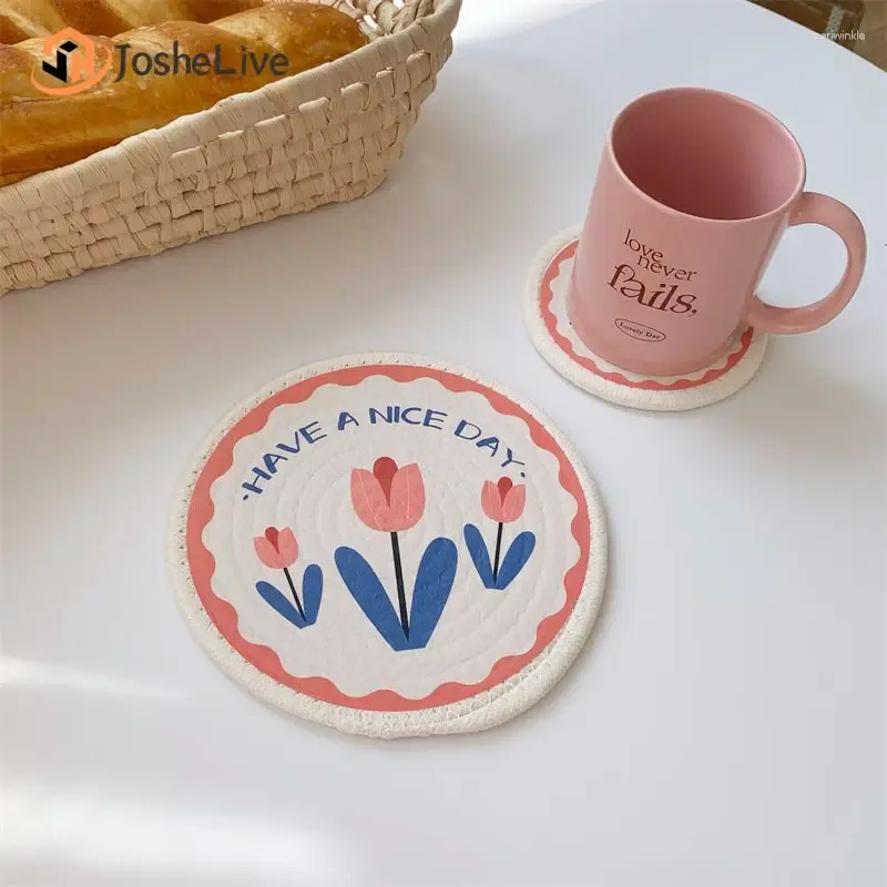 Maty stołowe trwałe izolowane podstawki Łatwe do czyszczenia Tulip Multi-Purpose Wysokiej jakości tkane podkładki Unikalne design Western Food Mat