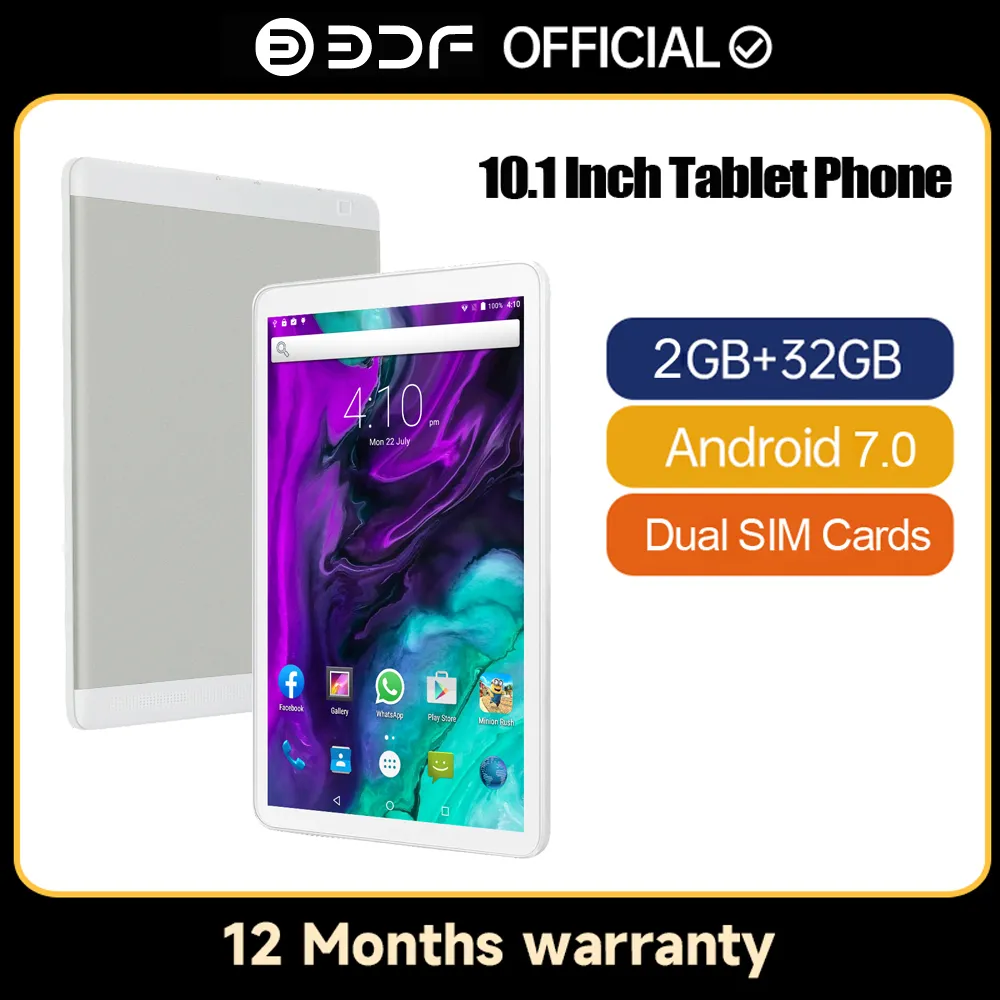 HD Android Tablet, 2GB+32GB, Dual SIM, 3G Phone Call, Quad - Main Image