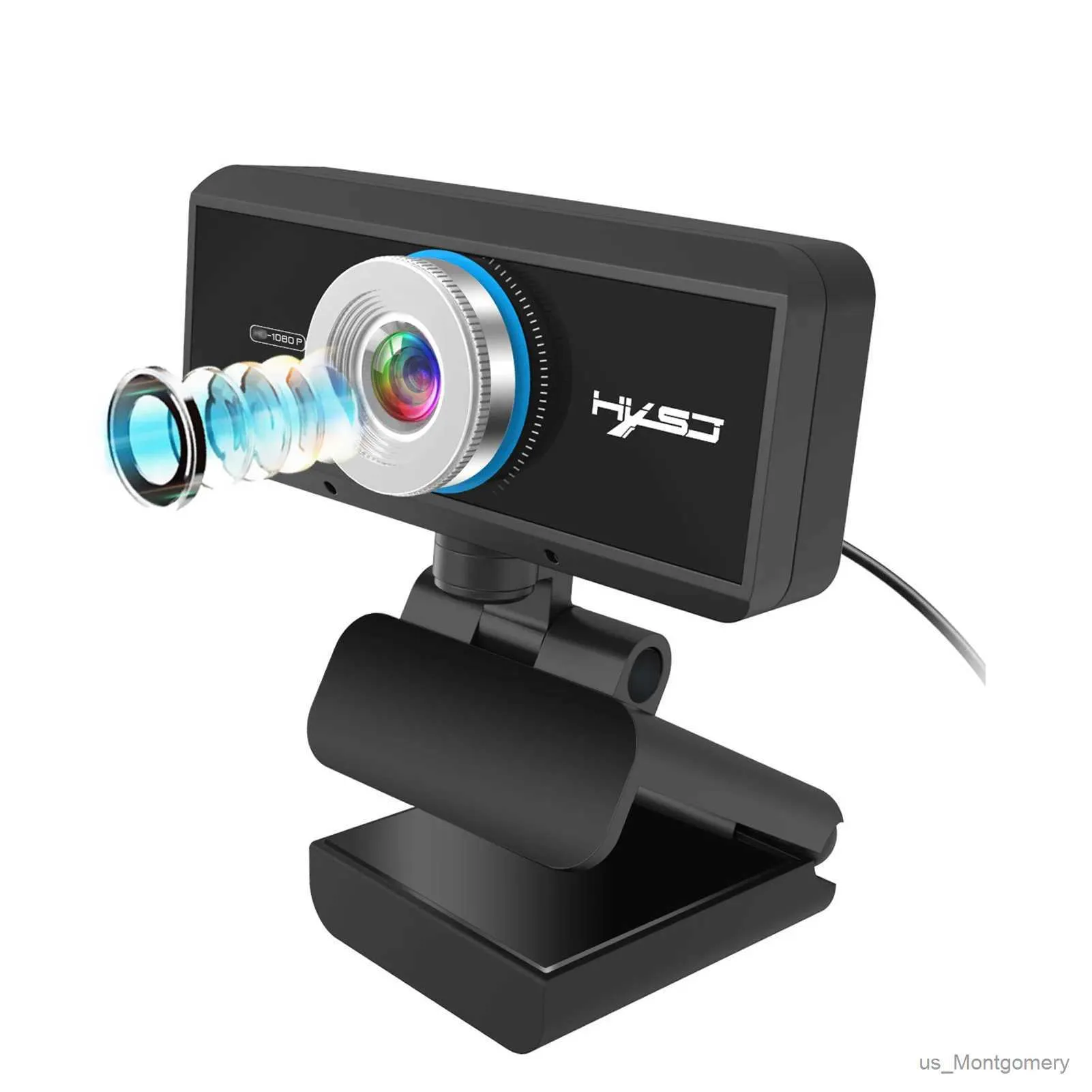 Веб-камеры компьютерная камера 1080p Веб-камера для настольного компьютера со звуковым микрофоном HD-камера поддерживает телевизоры Windows Mac Android