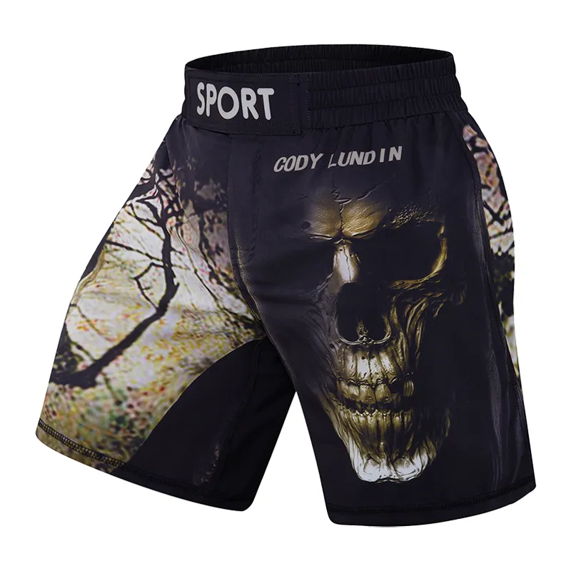 Cody Lundin New Design Training Muay Thai MMA Shorts Boxing Jujitsu Sport Running Necessary Dark Color Quick-dry Short Trousers