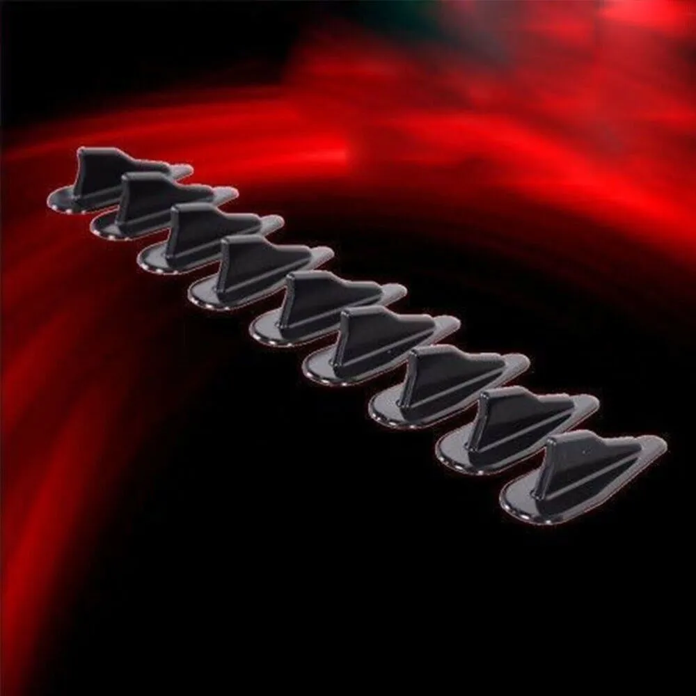 thumbnail image 2 of 10Pcs Universal Black Shark Fin Diffuser – Vortex Generator Roof Spoiler Wings 2 of 2