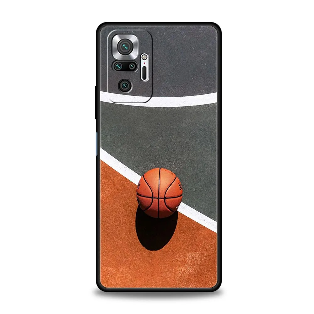 Basketbol Basket Xiaomi için Telefon Kılıfı Redmi Not 12 11 10 Pro Plus 10s 9s 9 9T 8T 9C 9A 8 7 K40 Oyun Yumuşak Kapak