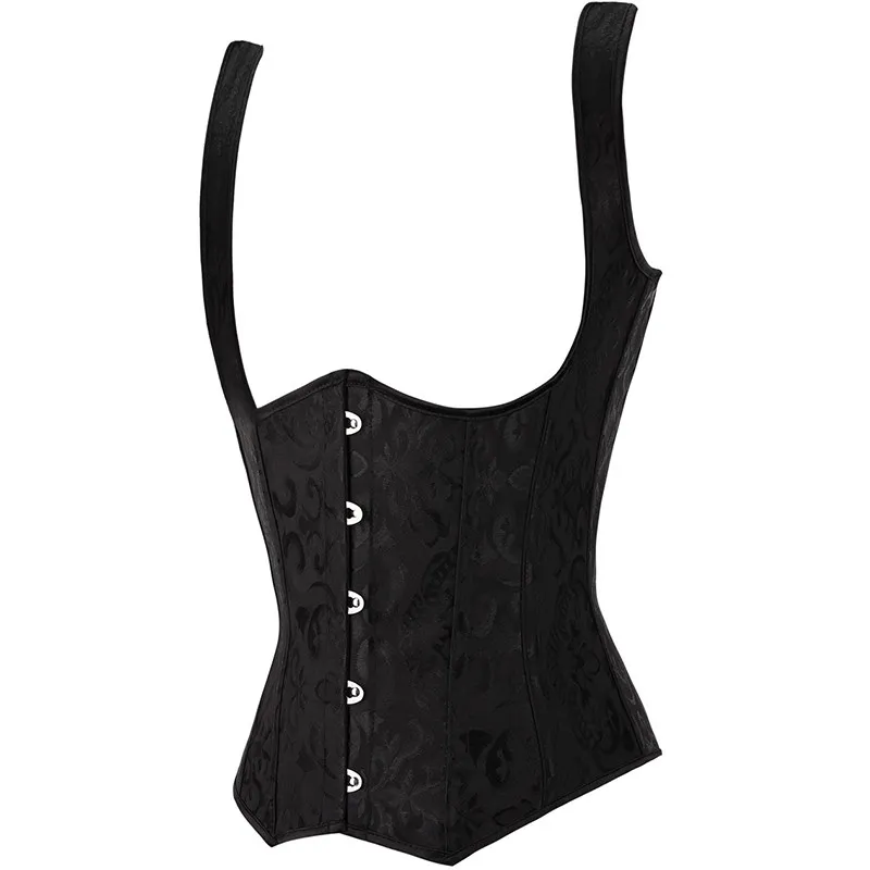 Remskorsetter Bustiers för kvinnor Gotisk midjetränare Cincher Sexig korsett underbust kropp Shaper Plus Size Corselet Top Vest