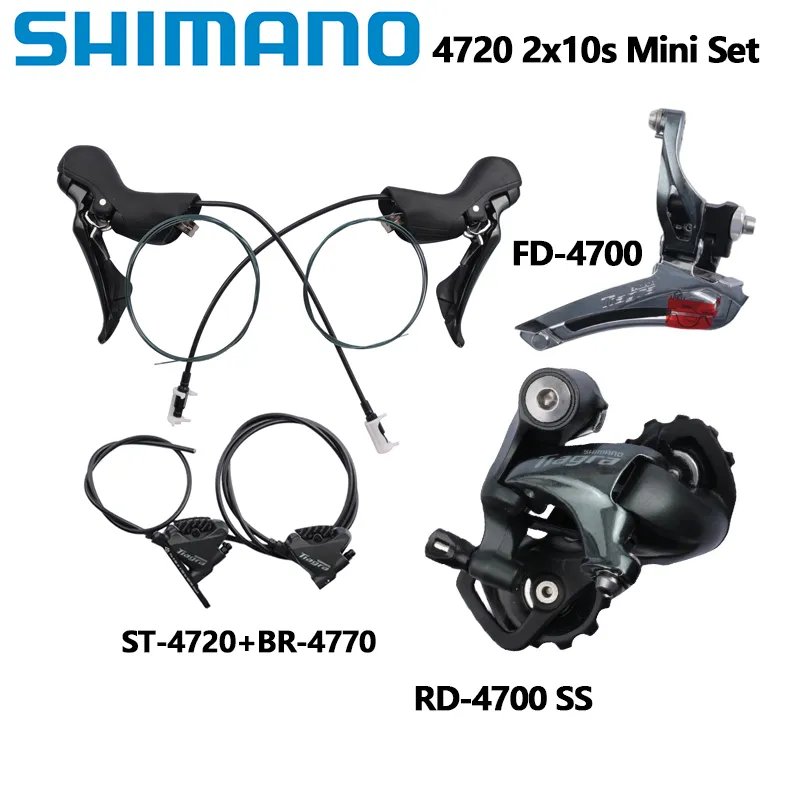 Shimano Tiagra 4720 2x10 Speed Road Bike Bicycle Mini Groupset 4700 FRANT + GS SS DÉRILEUR ARRIÈRE + 4720 STH SHIFTERS 4770 FREIN