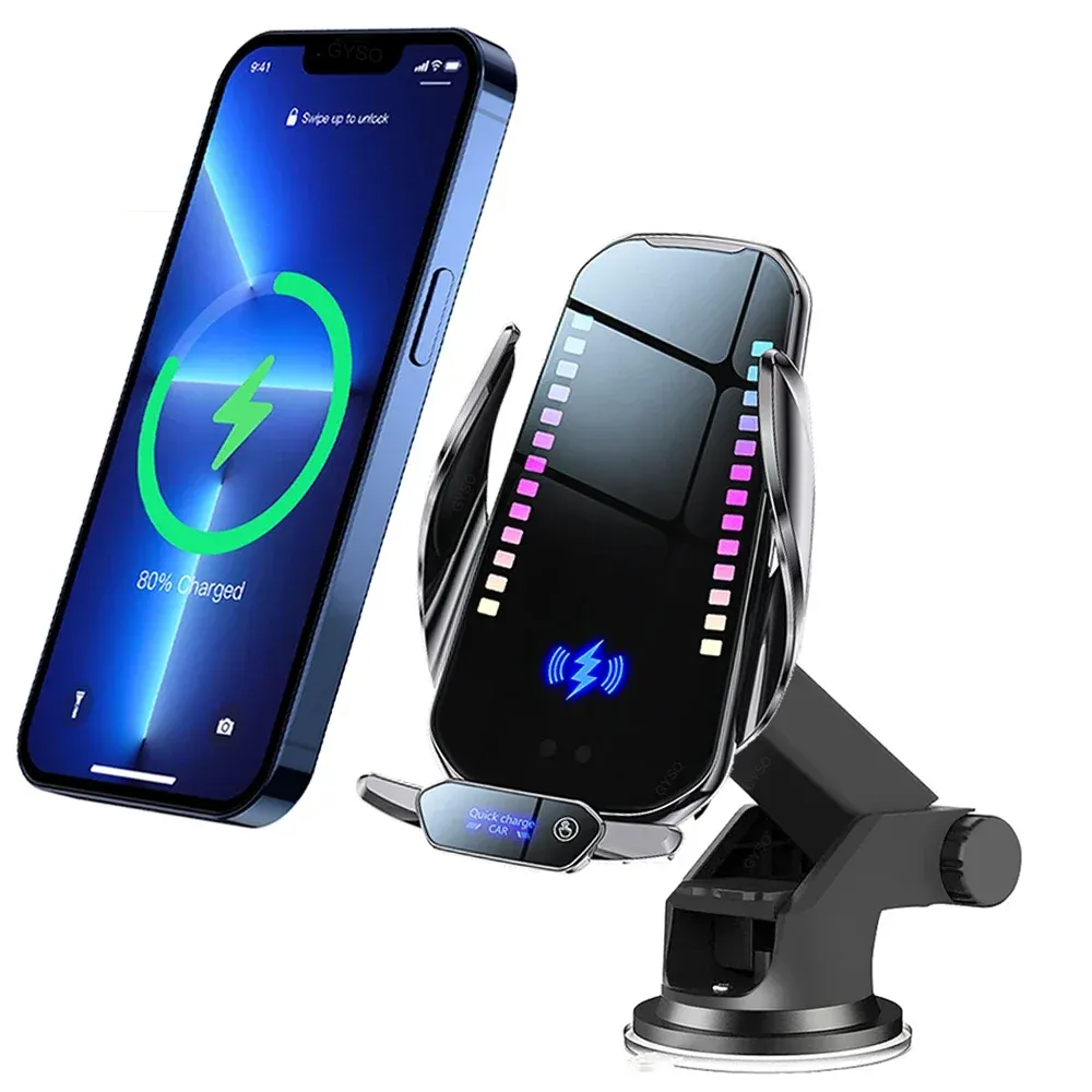 Chargers Car Phone Holder Wireless Charger 50W Induction Charger For iPhone 12 13 14 Pro Max Xiaomi Samsung Galaxy S23 S22 S21 Ultra