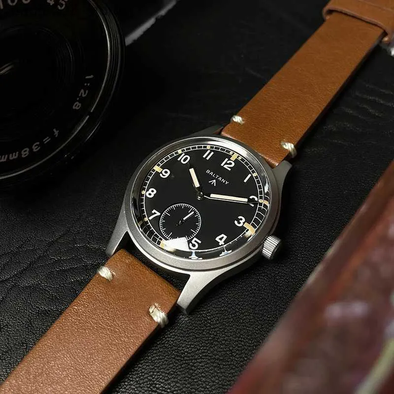 Zegarek Baltany Dirty Tozen Collection Vintage Watch Sapphire 36 mm tarcza M Wodoodporna kwarc Vintage D12 Wojskowe męże