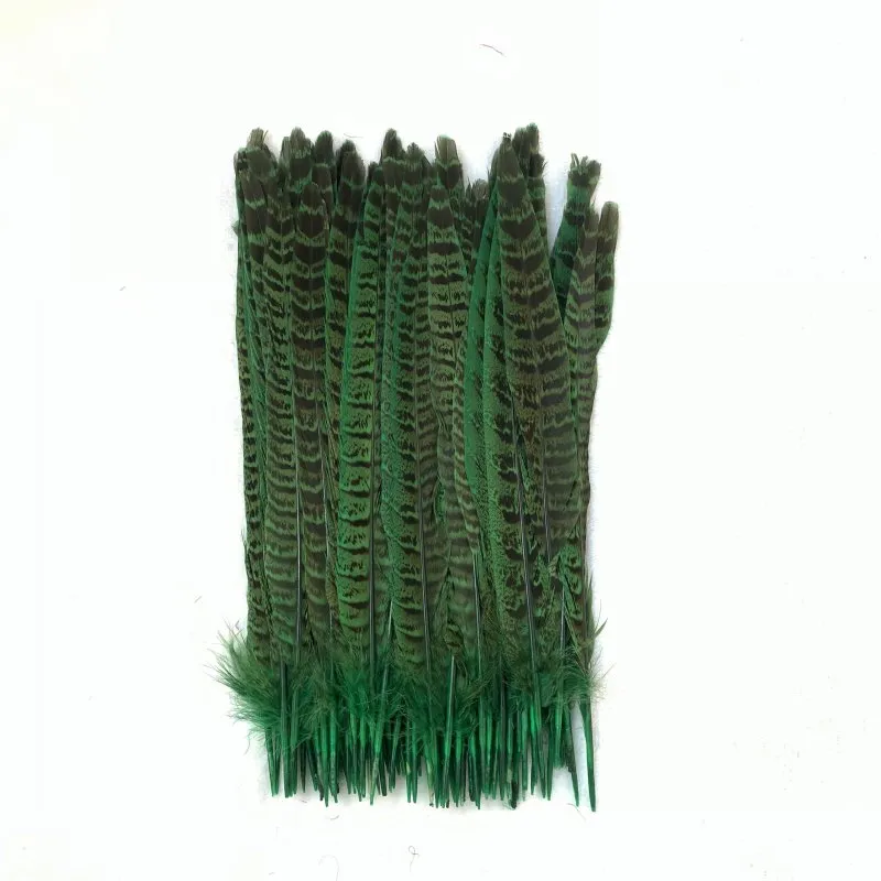 Femme Featan Tail Feathers 10pcs / lot 25-30 cm / 10-12 "Plumes brun vert rouge naturel pour l'artisanat DIY DÉCORATION