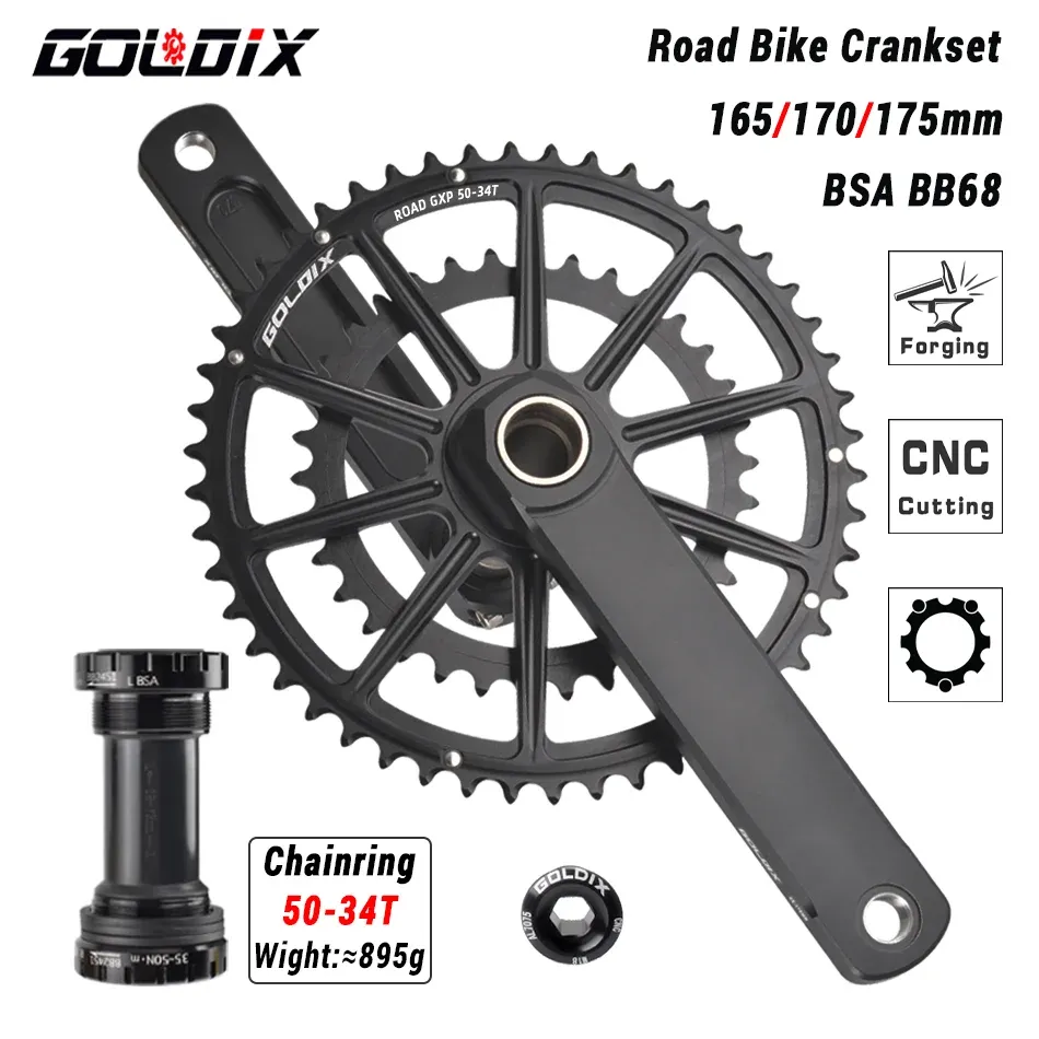 Premium Bicycle Crankset: Lightweight, CNC Machined Double