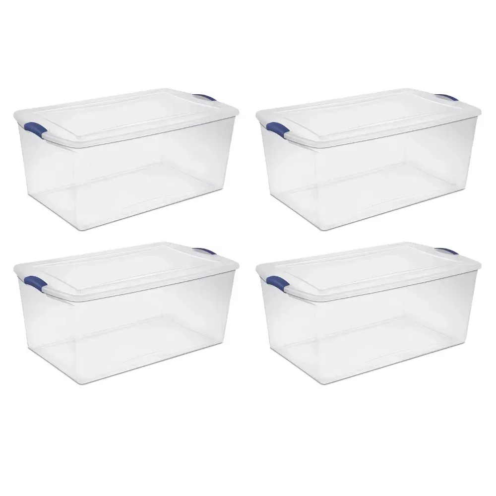 Sterilite - - Sterilite 27 Quart Clear Plastic Storage