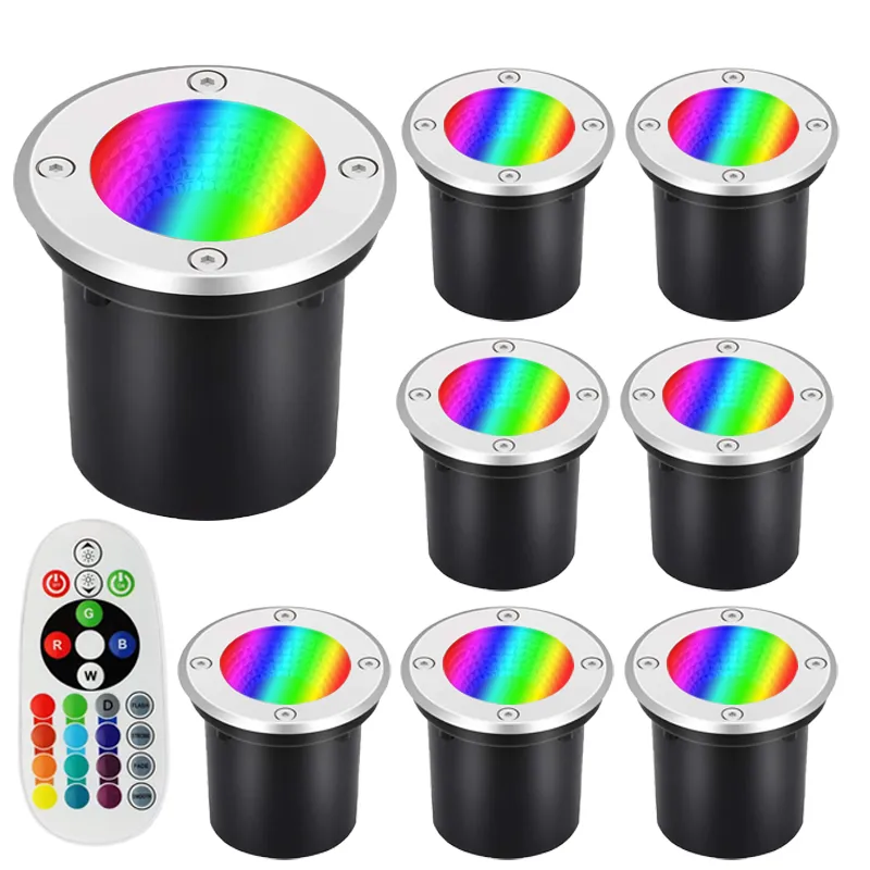 LUMINTURS IP65 LED Underground Light – 12V/24V Outdoor Buried Lamp For Garden, Lawn, Tunnel (Multiple Colors/Wattages)