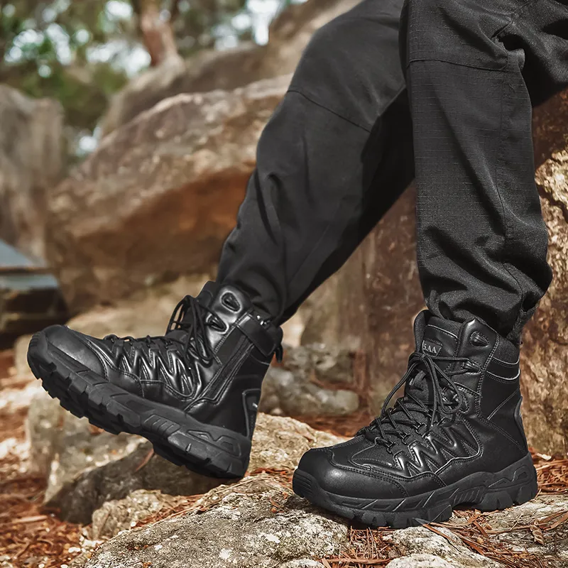 Men s Tactical army hiking boots Autumn Winter Special Forces Desert Combat Ankle Work Boots