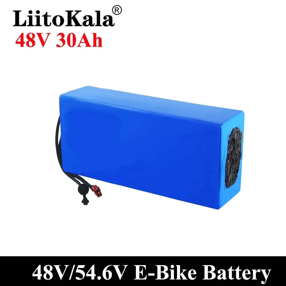 Liitokala 18650 48v 20Ah 30Ah 15Ah 12Ah 25Ah Batteria per bici elettrica ad alta potenza 48V 18650 Batteria al litio con spina da 30A bms t