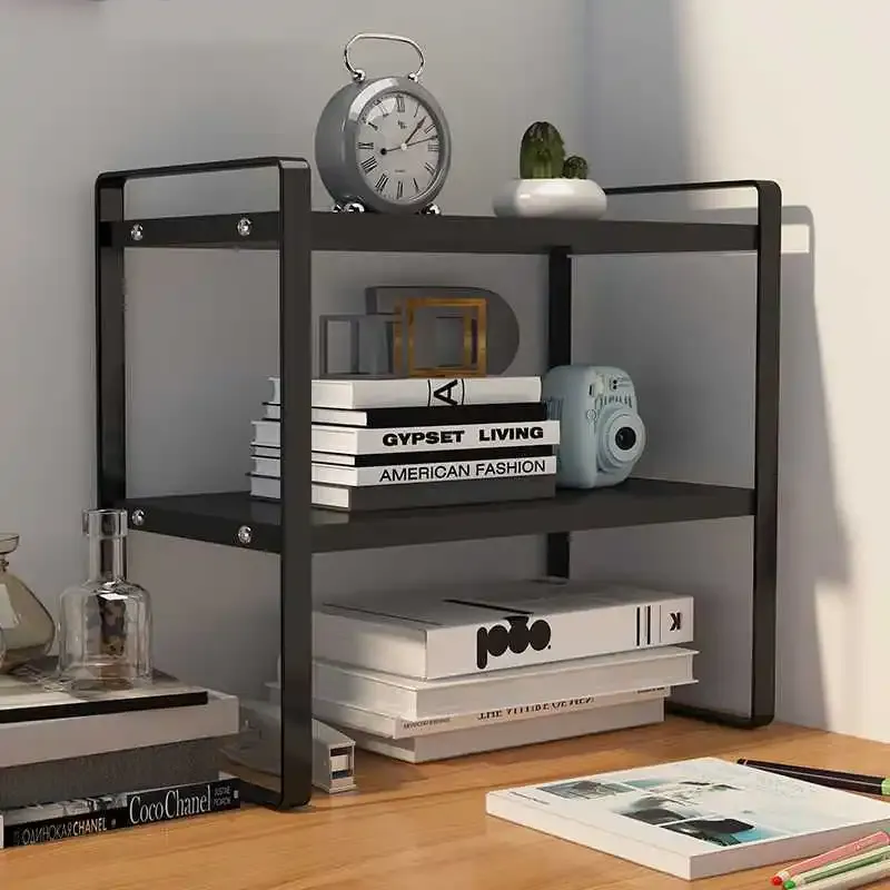 Nordic Ins Style Desktop Rack Desk File Storage Rack Bedside Bay Window Sill Table Multi-Layer Bookshelf Desk Shelf Gaming Desk