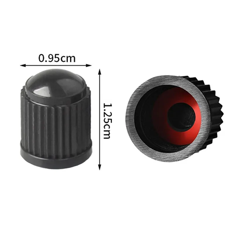 100PCS Black Plastic Tire Valve Stem Caps, Made Of Plastic Material, Light Weight And Sturdy, Prevent Dirt And Water From Getting Into The Inside Of