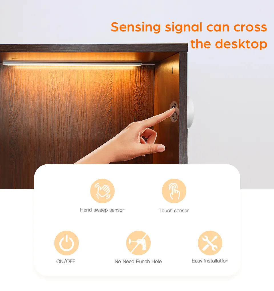 USB LED Light Bar Aluminum Touch Sensor Dimmer Lamp, 30/40/50cm ...