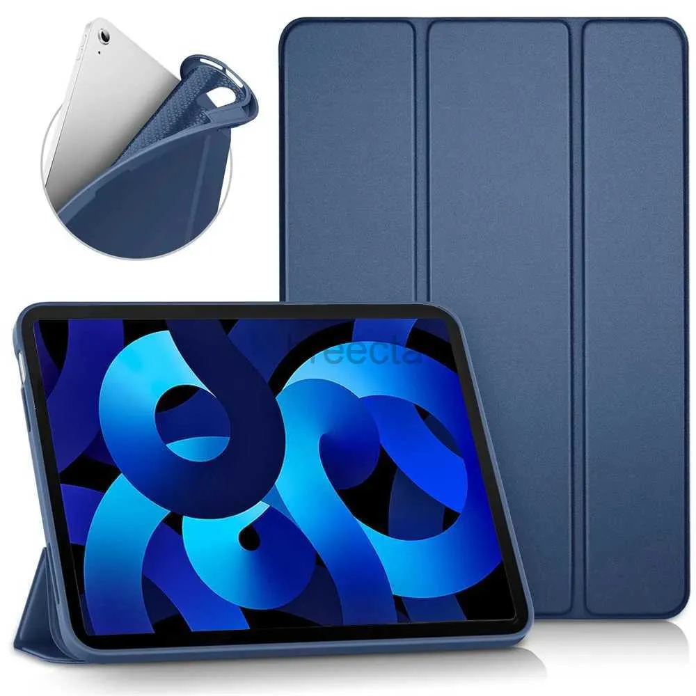Tablet PC Case Sacs Case de tablette pour iPad Air 10.9 2022 (AIR 5) 5e génération A2588 A2589 A2591 MAGNÉTIQUE SILICONE SILICONE COUVERT SMART 240411