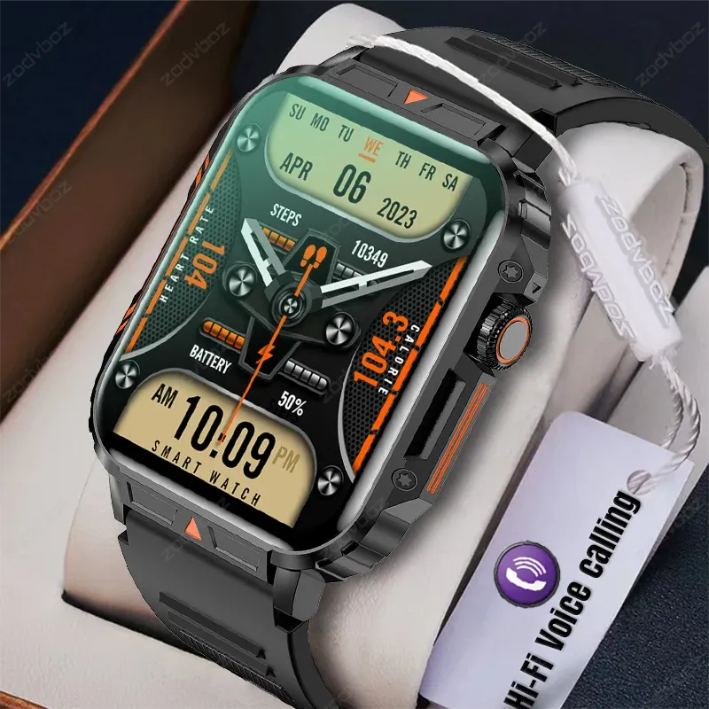 Watches 2023 New Outdoor Military Smart Watch Men 1,95 "Dial Voice Call Sport Watches Women IP68 Waterproof Smartwatch för Android iOS