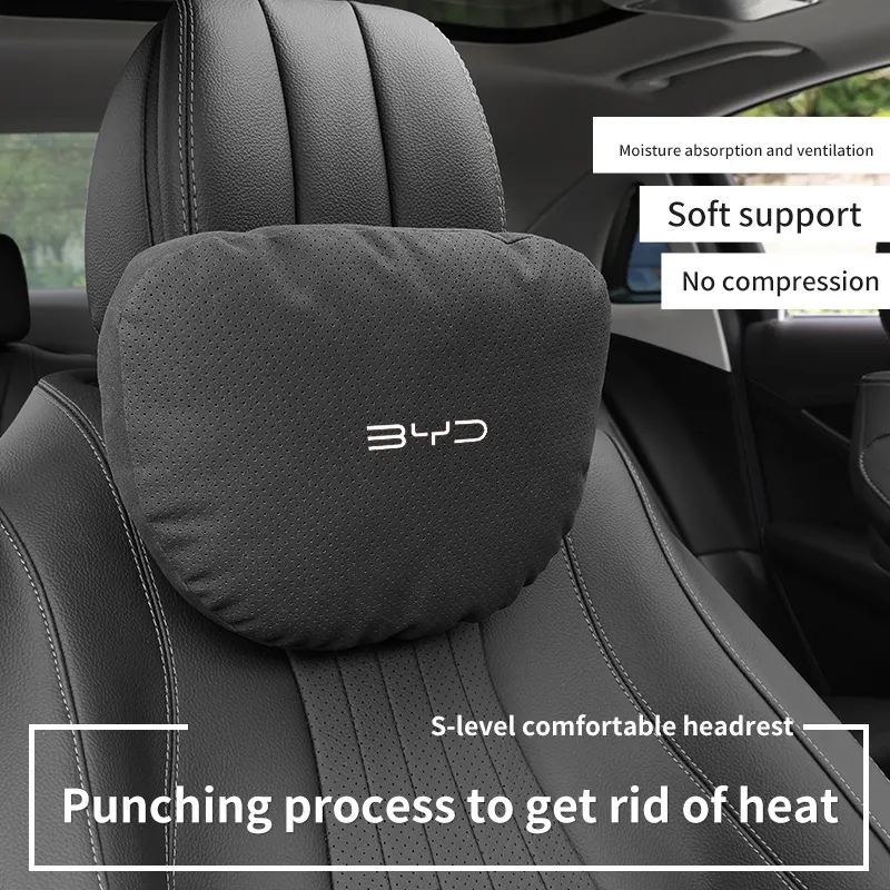 BYD ATTO 3 F0 G3 I3 EA1 EV TANGソフト調整可能な車ネックピローウエスト枕のトップクオンチャーカーヘッドレストネックサポートシート