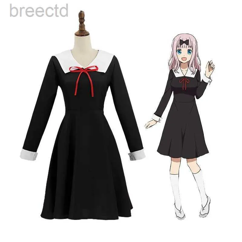 Anime Costumes Anime Shinomiya Kaguya Cosplay Costume Kaguya-Sama Love Is War Fujiwara Chika Wigs Anime Womans Dresses Halloween Costume 240411