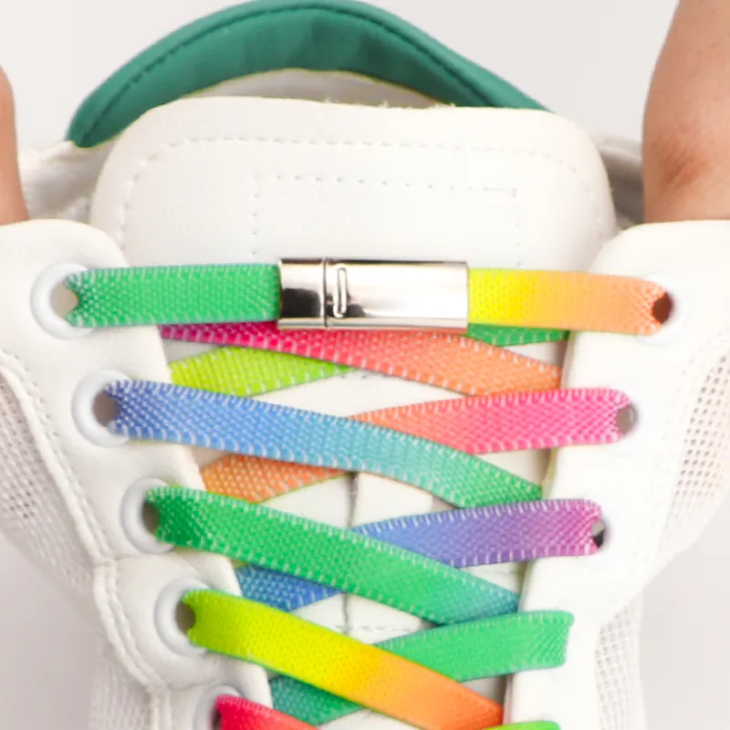 No Tie Magnetic Shoelaces: Elastic Rainbow Laces for Sneakers & More ...
