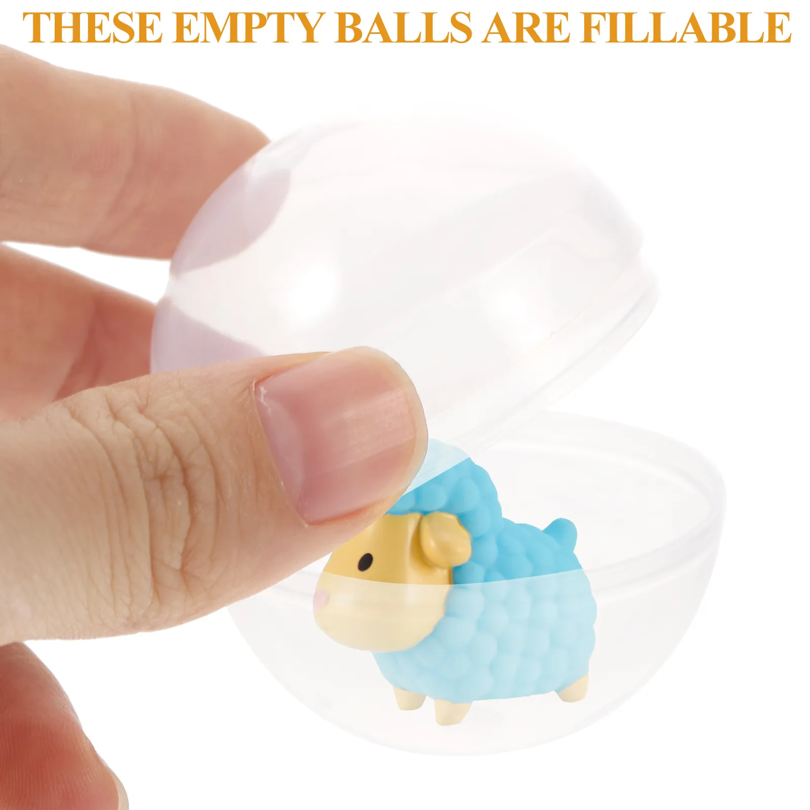 100pcs Boules transparentes en plastique torsadées boules rondes clairs à faire des boules de gabarits