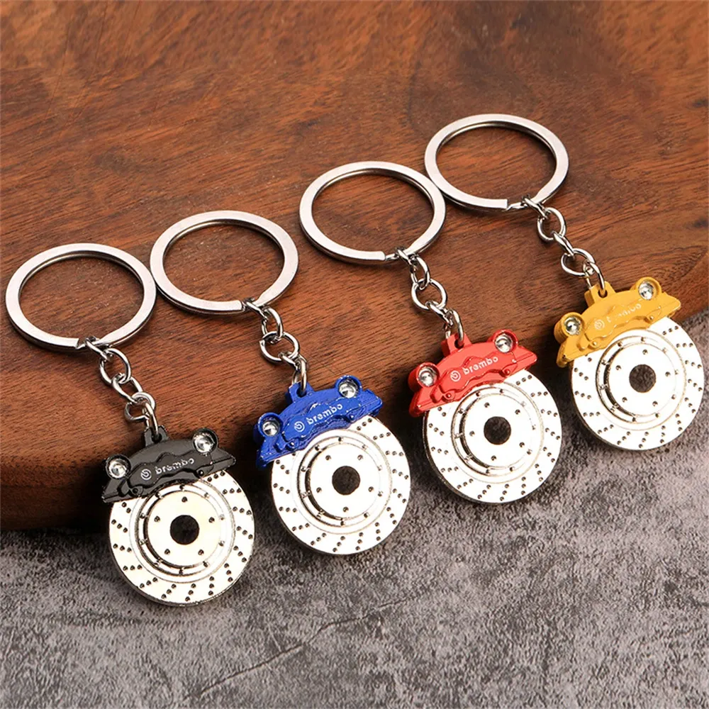 Creative Wheel Rim Keychain Metal Racing Brake Disc Keyring Car Motorcykel Key Chain Souvenir Gift Midja