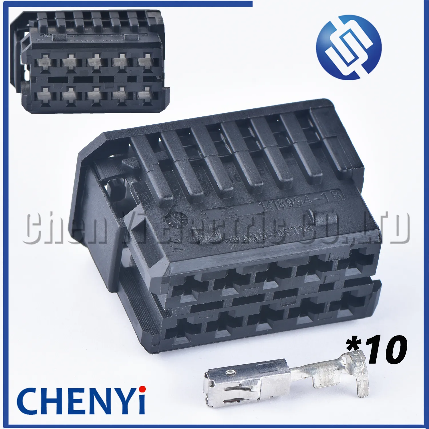 10 PIN 2.8 Series Female Automobile Unesealed Connetor 1418994-1 Med terminaler Truckens ledningsuttag Auto Parts Plug