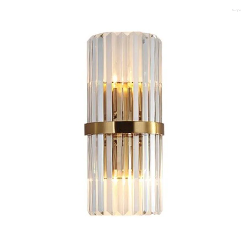 Vägglampa modern led kristallljus kreativ design guld hem dekoration belysning fixtur sovrum hallen sconce