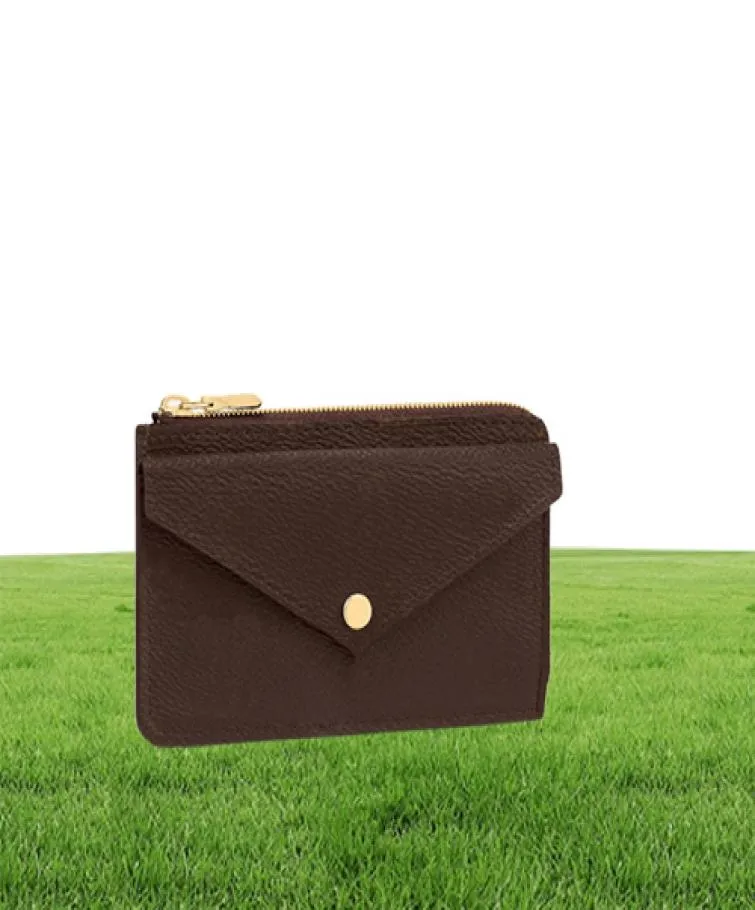 ファッションキーチェーンカードホルダーRecto Verso Womens Mini Zippy Wallet Coin Purse Bag Belt Charm Key Pouch Pochette Accessoires 69431 2410877