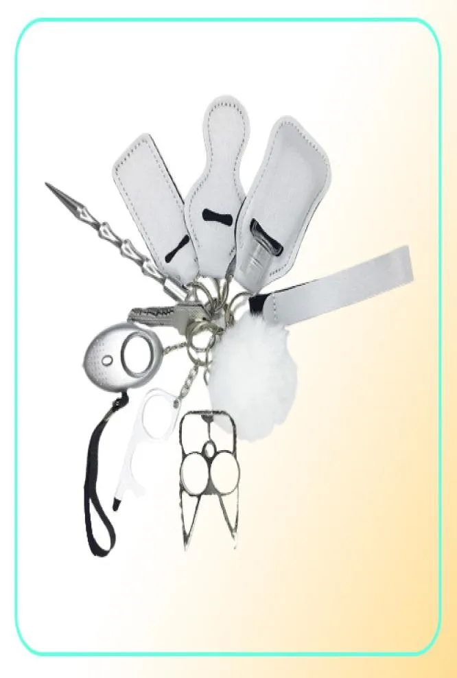 2022 Nieuwe vrouwen Alarm Persoonlijke sleutelhanger Set Self Defense Alarm Keychain Security Self Protection Security Alarm Ring voor meisjes 4888621